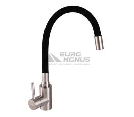 HAIBA Смеситель для кухни однорычажный с гибким изливом SUS 011 Black (HB3790)