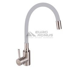 HAIBA Смеситель для кухни однорычажный с гибким изливом SUS 011 Grey (HB3890)