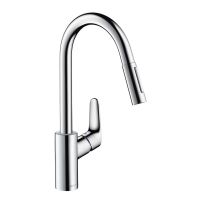 HANSGROHE Смеситель для кухни однорычажный с выносным шлангом Focus (31815000)