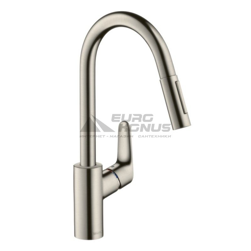 HANSGROHE Смеситель для кухни однорычажный с выносным шлангом Focus (31815800)