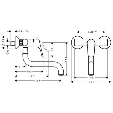HANSGROHE Смеситель для кухни однорычажный Focus (31825000)