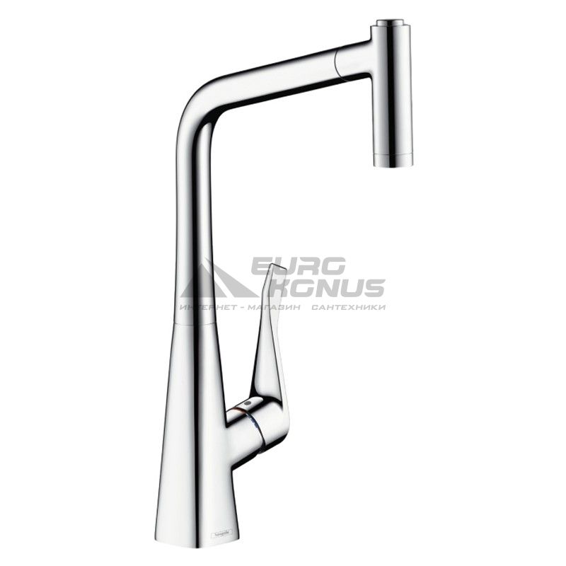 HANSGROHE Смеситель для кухни однорычажный с выносным шлангом Metris (14820000)