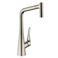 HANSGROHE Смеситель для кухни однорычажный с выносным шлангом Metris (14820800)