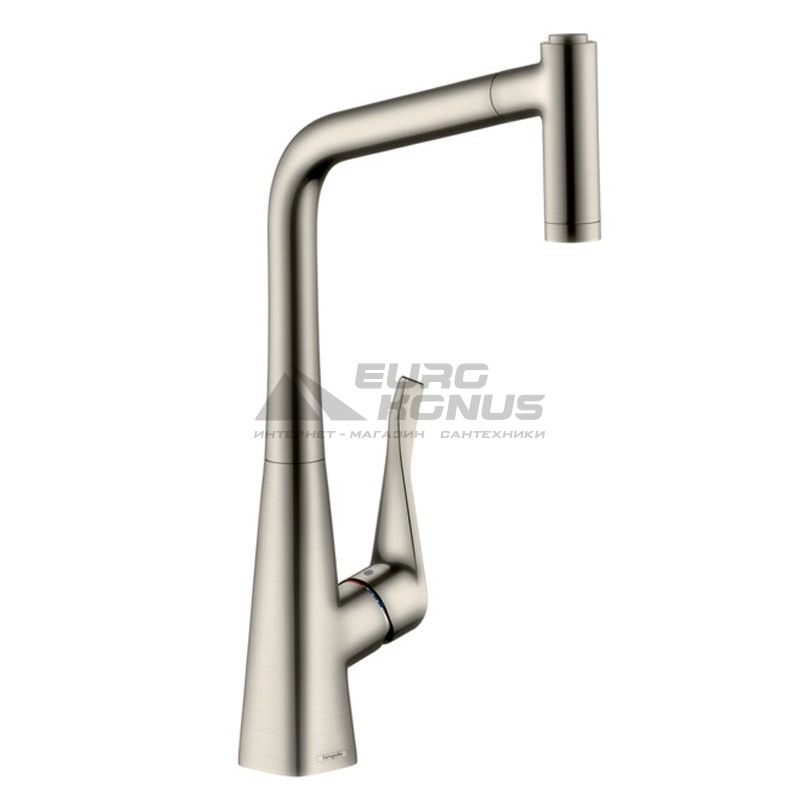 HANSGROHE Смеситель для кухни однорычажный с выносным шлангом Metris (14820800)