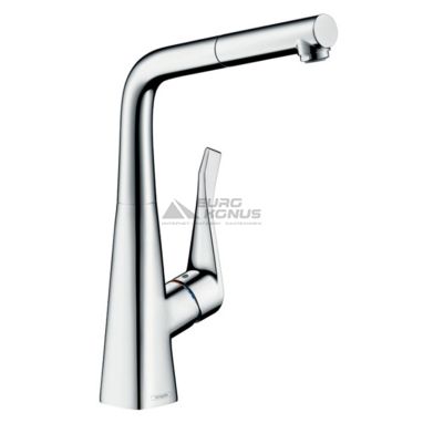 HANSGROHE Смеситель для кухни однорычажный с выносным шлангом Metris (14821000)
