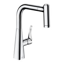 HANSGROHE Смеситель для кухни однорычажный с выносным шлангом Metris (14834000)