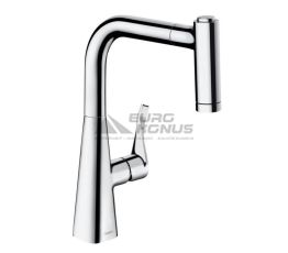 HANSGROHE Смеситель для кухни однорычажный с выносным шлангом Metris (14834000)