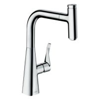 HANSGROHE Смеситель для кухни однорычажный с выносным шлангом Metris Select (14857000)