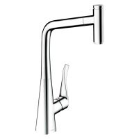 HANSGROHE Смеситель для кухни однорычажный с выносным шлангом Metris Select (14884000)
