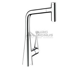 HANSGROHE Смеситель для кухни однорычажный с выносным шлангом Metris Select (14884000)