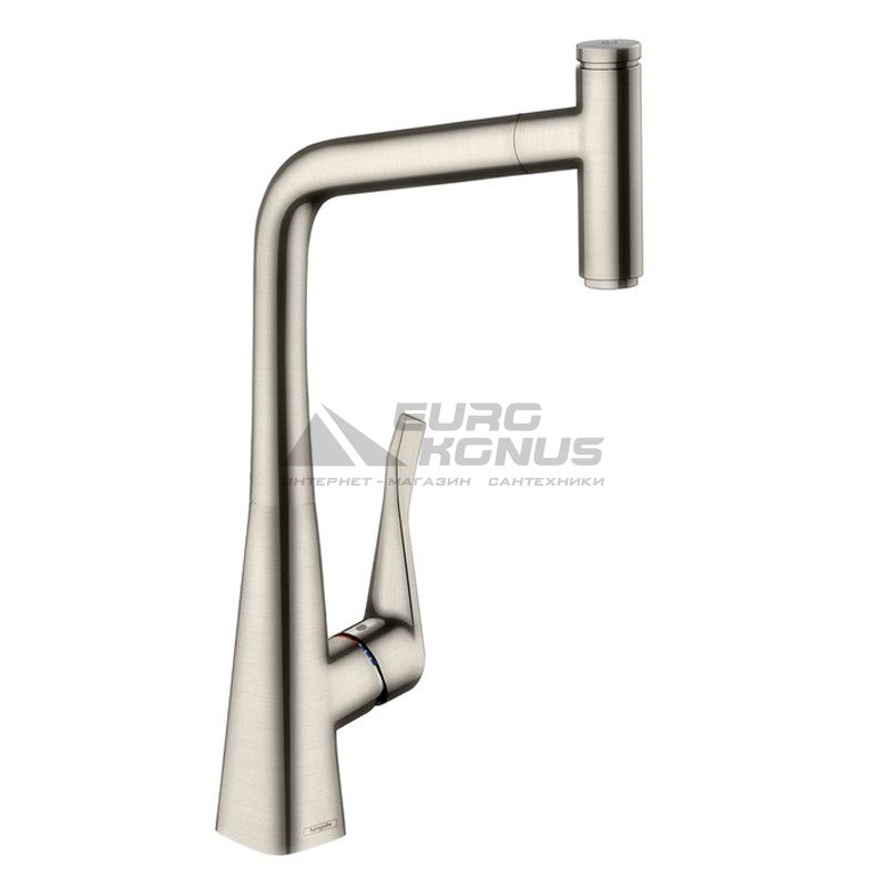 HANSGROHE Смеситель для кухни однорычажный с выносным шлангом Metris Select (14884800)