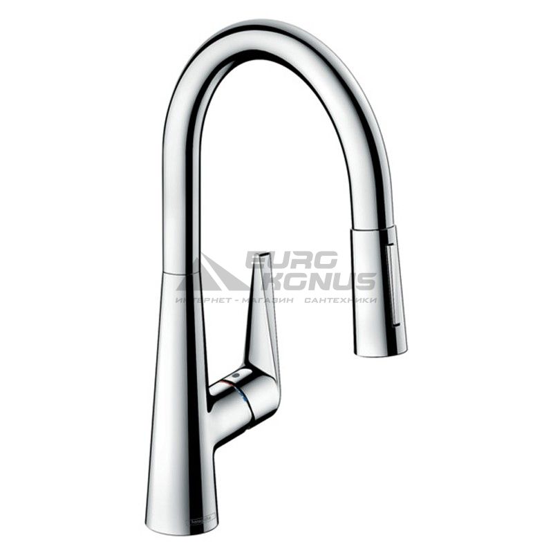 HANSGROHE Смеситель для кухни однорычажный с выносным шлангом Talis S (72813000)