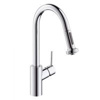 HANSGROHE Смеситель для кухни однорычажный с выносным шлангом Talis S2 Variarc (14877000)