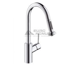 HANSGROHE Смеситель для кухни однорычажный с выносным шлангом Talis S2 Variarc (14877000)