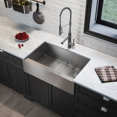 KRAUS Смеситель для кухни однорычажный с двумя изливами Artec Pro KPF-1603 CH хром