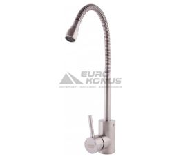 KRONER Смеситель для кухни однорычажный с гибким изливом KRP Edelstahl Klassisch-ESG035-1 (CV023002)