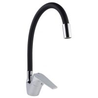 KRONER Смеситель для кухни однорычажный с гибким изливом KRM Odra-C032BLK (CV021167)