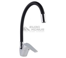 KRONER Смеситель для кухни однорычажный с гибким изливом KRM Odra-C032BLK (CV021167)