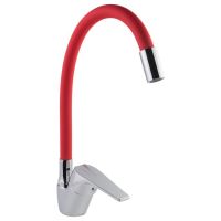 KRONER Смеситель для кухни однорычажный с гибким изливом KRM Odra-C032RED (CV021172)