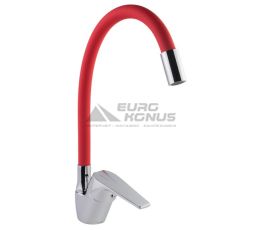 KRONER Смеситель для кухни однорычажный с гибким изливом KRM Odra-C032RED (CV021172)
