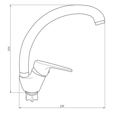 KRONER Смеситель для кухни однорычажный KRM Odra-C032 (CV021151)