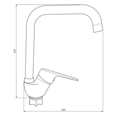 KRONER Смеситель для кухни однорычажный KRM Odra-C037 (CV021188)