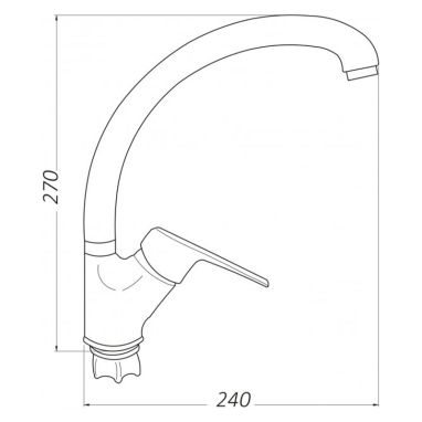 KRONER Смеситель для кухни однорычажный KRM Odra-C034 (CV021180)