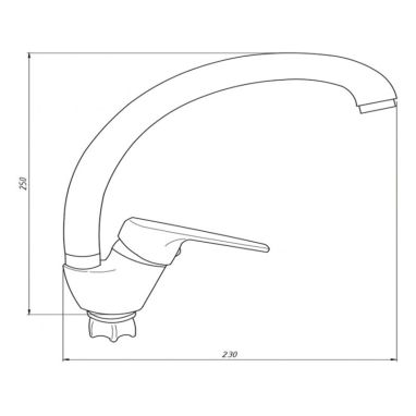 KRONER Смеситель для кухни однорычажный KRM Odra-S035 (CV021242)