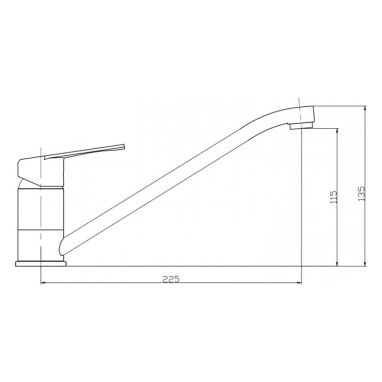 KRONER Смеситель для кухни однорычажный KRM Odra-C030 (CV021079)