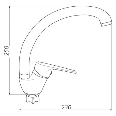KRONER Смеситель для кухни однорычажный KRM Odra-B035 (CV021075)
