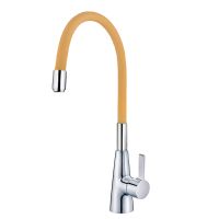 MIXXUS Смеситель для кухни однорычажный с гибким изливом Premium Rainbow 026 Orange гайка
