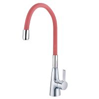 MIXXUS Смеситель для кухни однорычажный с гибким изливом Premium Rainbow 026 Red гайка
