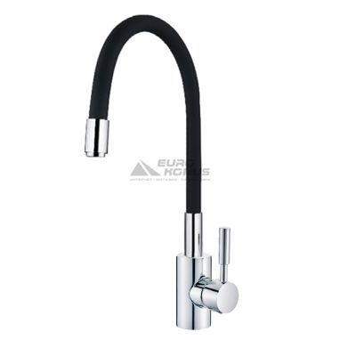 MIXXUS Змішувач для кухні одноважільний з гнучким виливом Premium Rainbow 027 Black гайка
