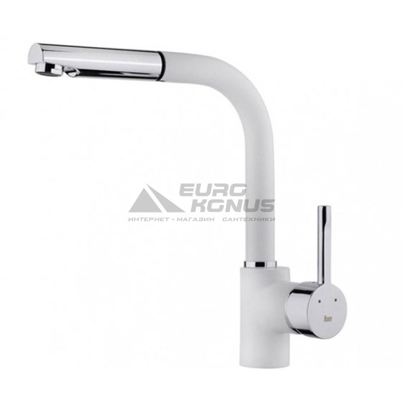TEKA Смеситель для кухни однорычажный с выносным шлангом ARK 938 W (White) (23938120W)