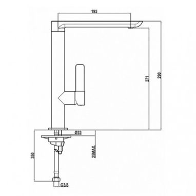 TEKA Смеситель для кухни однорычажный FO 915 (629150210) 629150200