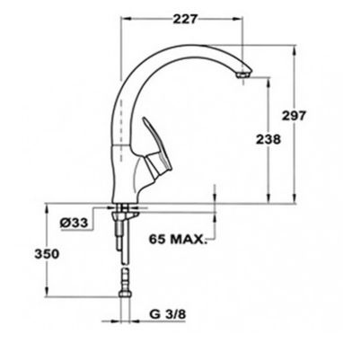 TEKA Смеситель для кухни однорычажный MC-10 Plus HC (97911502)