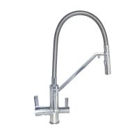TOPAZ Смеситель для питьевой воды двухрычажный с гибким изливом Sardinia (8812-H24)