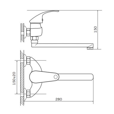 ZERIX Смеситель для кухни однорычажный MST 135 (ZX2761)
