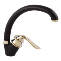 ZERIX Смеситель для кухни однорычажный Z59219-6 Black/Gold (ZX0467)