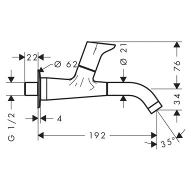 HANSGROHE Кран для раковины (моно) Focus (31131000)