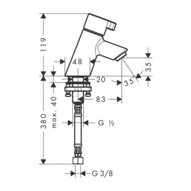 HANSGROHE Кран для раковины (моно) (13132000)