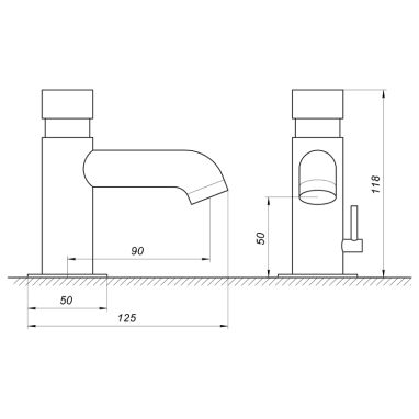 TOPAZ Кран для раковины (моно) порционный TP-0302N
