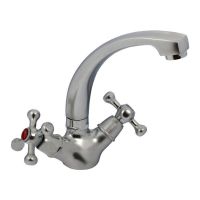 CHAMPION Смеситель для умывальника двухвентильный Smes 272 Satin (CH0104)