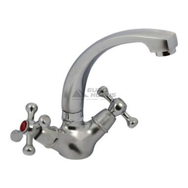 CHAMPION Смеситель для умывальника двухвентильный Smes 272 Satin (CH0104)
