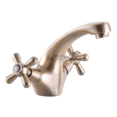 HAIBA Смеситель для умывальника двухвентильный Dominox 161 Bronze (HB3937)