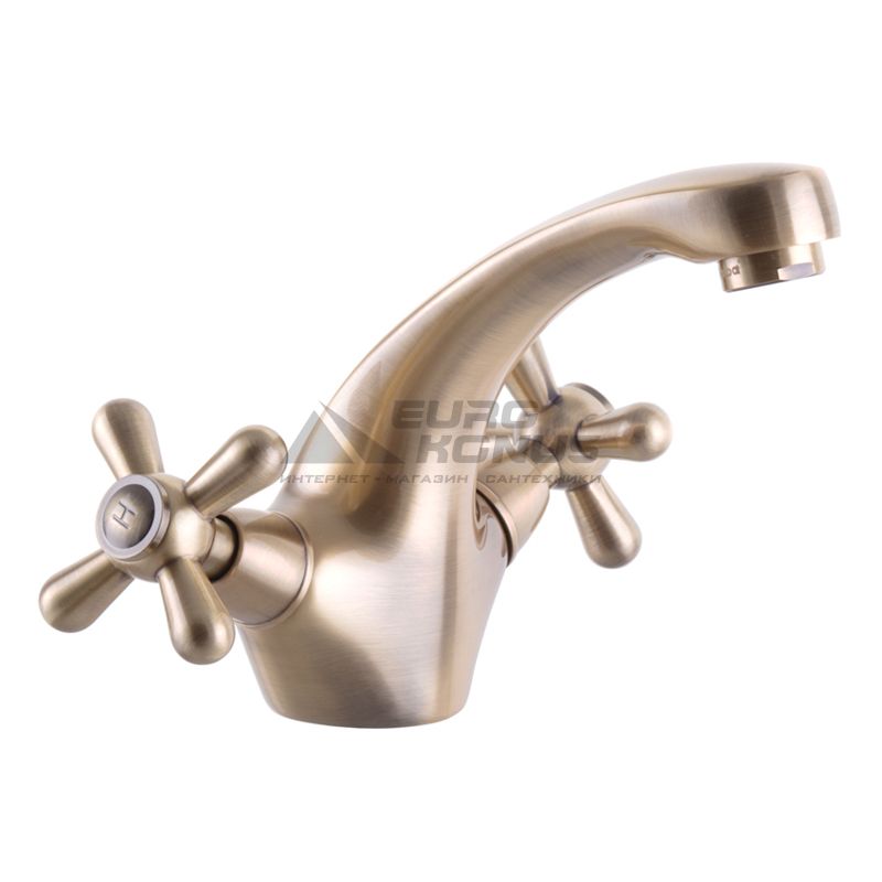 HAIBA Смеситель для умывальника двухвентильный Dominox 161 Bronze (HB3937)