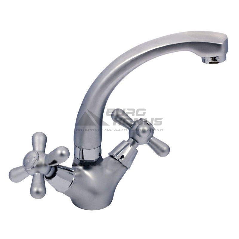 HAIBA Смеситель для умывальника двухвентильный Dominox 272 Satin (HB0079)