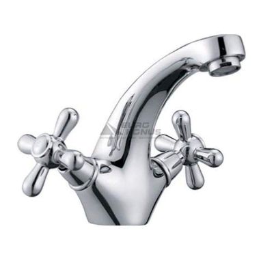 HAIBA Смеситель для умывальника двухвентильный Dominox 161 керамика (HB0073)