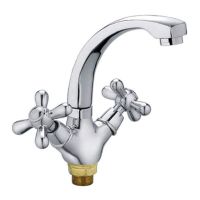 HAIBA Смеситель для умывальника двухвентильный Dominox 272 керамика/гайка (HB0081)