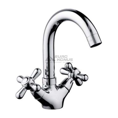 HAIBA Смеситель для умывальника двухвентильный Dominox 274 керамика (HB0087)